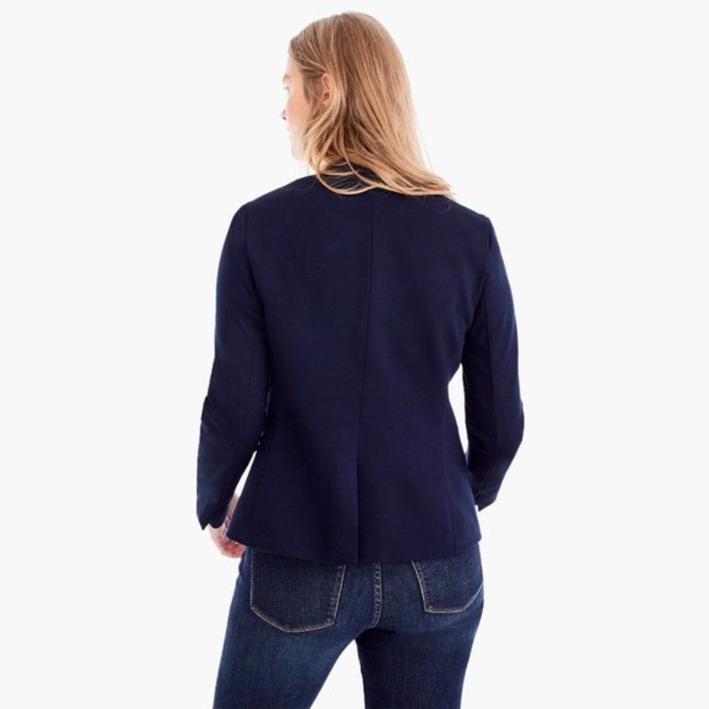 NWT J. Crew Womens Navy Blue Going-Out Blazer in Stretch Twill NEW - Picture 4 of 6